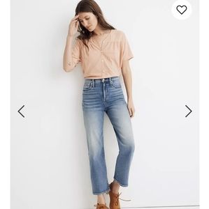 Madewell Slim Wide-Leg Jeans Crop - Reggie Wash